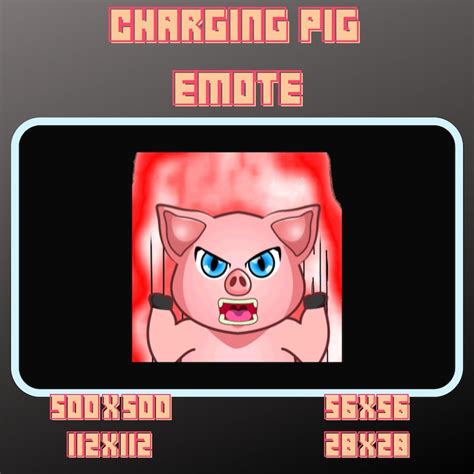Animated Premade Pig Emote Sub Emote Twitch Youtube Discord