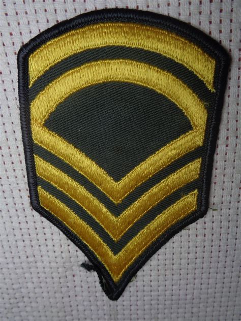 Us Army Large Sleeve Rank Insignia Sergeant First Class E 7 Patch Army