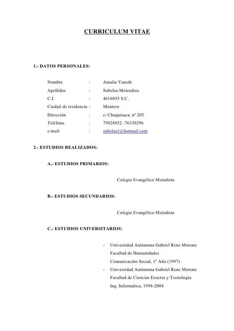 By miguel_ramirez_217 in types > creative writing, curriculum vitae, and territorio paraguayo. Bolivia | Modelos de curriculum vitae, Tipos de curriculum y Ejemplos de curriculum vitae
