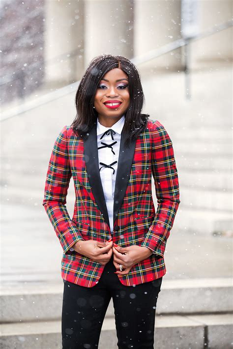 How To Wear Plaid For Work Holiday Jadore Fashion