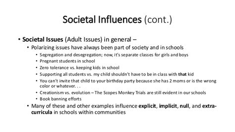 A social issue is a problem that influences many citizens within a society. Social issues affecting students and schools - chapter 11