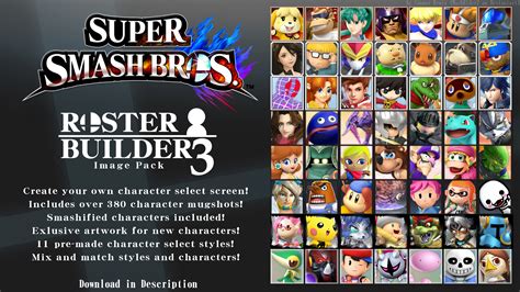 Super Smash Bros Roster Builder 3 Image Pack By Connorrentz On Deviantart