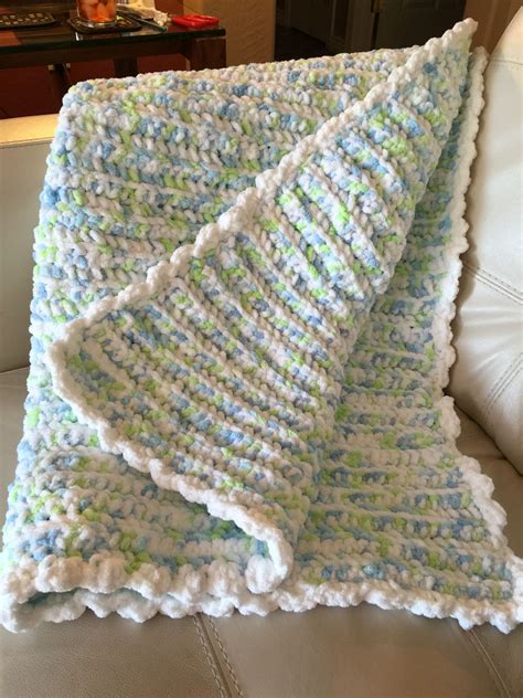 Crocheted Baby Quilt With Bernat Baby Blanket Yarn