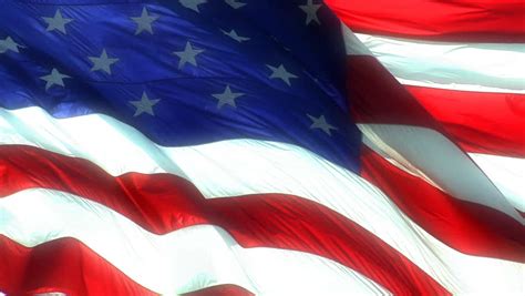 American Flag Blowing In Wind Royalty Free Video