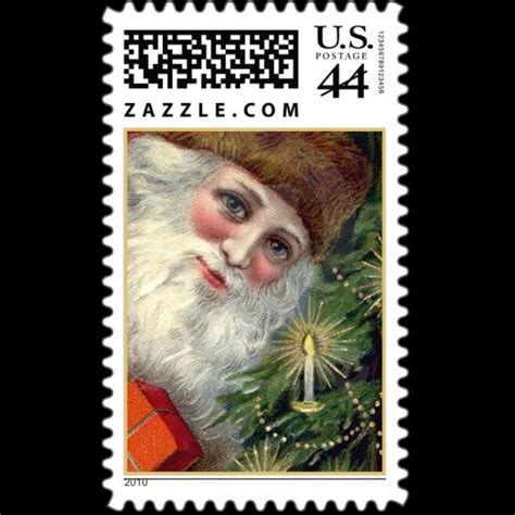 Imagina On Zazzle Vintage Santa Claus Christmas Postage Stamps Medium