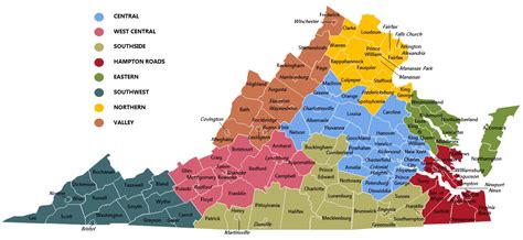 Virginias Demographic Regions Weldon Cooper Center For Public Service