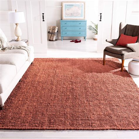 Safavieh Natural Fiber Collection Nf447c Hand Woven Rust Jute Area Rug