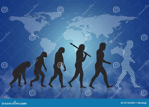 Evolução Humanacrescimento And Progresso Ilustração Stock Ilustração