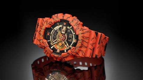 The dragon ball z x g shock is covered with shocking orange and gold color. The G-Shock x Dragon Ball Z Limited Edition GA110JDB-1A4 ...