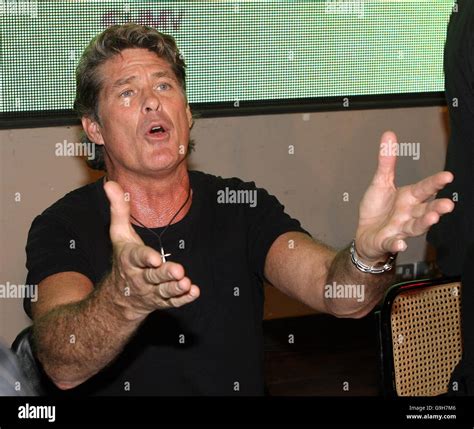 David Hasselhoff Signing For New Single Jump In My Car Stock Photo