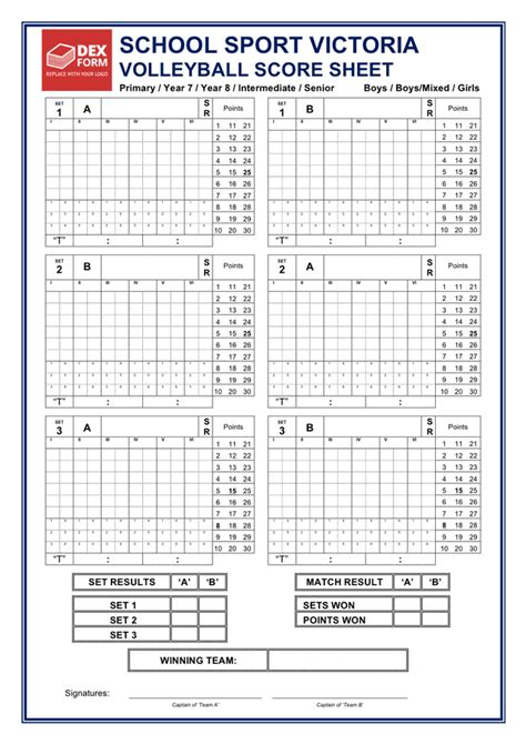 Volleyball Score Sheet Printable Fill Sign And Download Volleyball