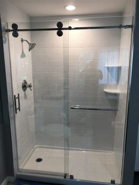 single sliding shower door amg shower doors nj custom frameless glass shower doors