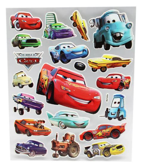 Disney Pixars Cars Lightning Mcqueen And Friends 3d Raised Stickers
