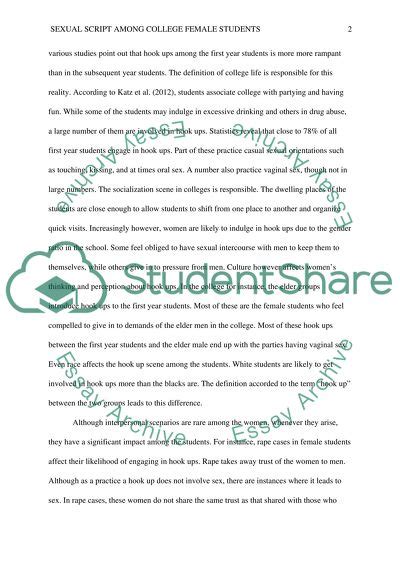 Hookups Among College Students Essay Example Topics And Well Written