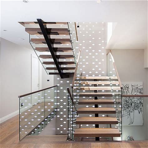 Modern Staircase Deisgn Open Riser Staircases With Wooden Steps And