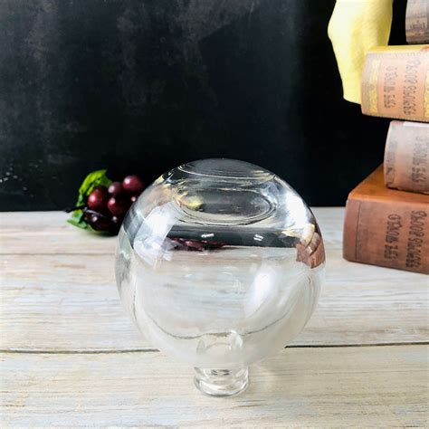 Best Selling 250ml Glass Bottle Ball Shape Glass Bottle With Cork Top