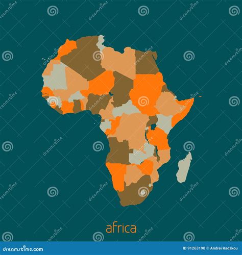 Political Map Of Africa Vector CartoonDealer Com 91263190
