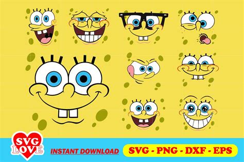 SpongeBob Face SVG Gravectory