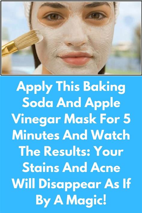 Apply This Baking Soda And Apple Vinegar Mask For 5 Minutes And Watch