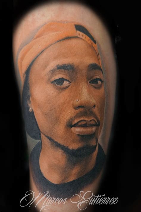 Tupac Shakur Portrait Tattoo By Marcos Limited Availability At