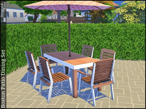 The Sims 4 Custom Content Boston Patio Dining Set