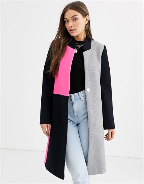 Frequently asked questions about river island. River Island collarless coat in colour block | ASOS