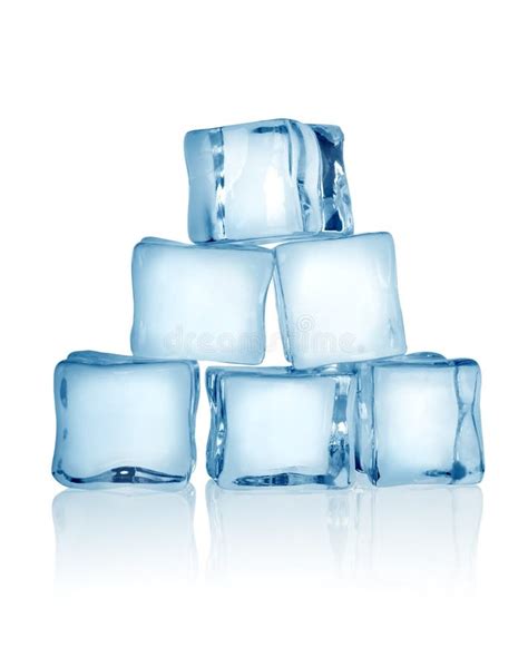 Three Ice Cubes Stock Photo Image Of Three Winter Refraction 24852492