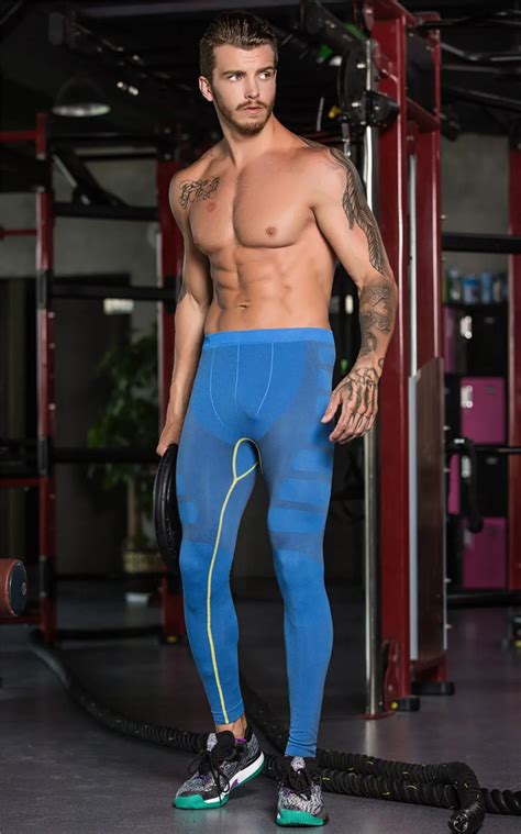 2018 breathable fitness pants men workout leggings tights elastic sportswear leggins trousers in