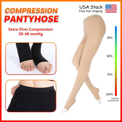 30 40 Mmhg Compression Pantyhose Unisex Circulation Varicose Swelling