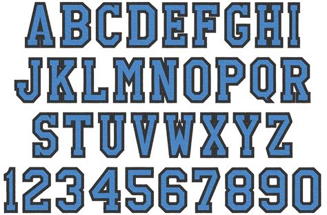 High School Varsity Collegiate Block Mini Font Machine Etsy