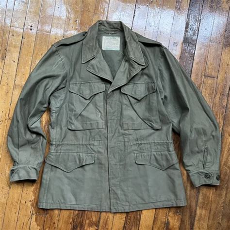 Vintage 1940s Ww2 Us Army M 1943 Field Jacket Size 36 Wwii M43 Coat