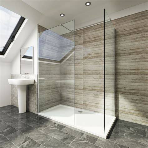Walk In Shower Enclosure Wet Room Glass Door Cubicle 7007608009001000mm · 7349 Shower