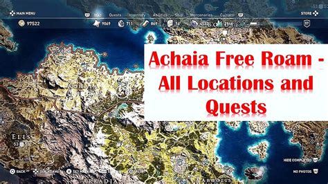 Assassin S Creed Odyssey Achaia Free Roam All Locations And Quests