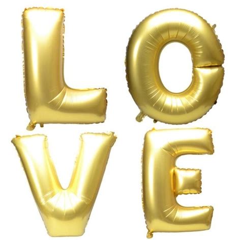 40inch Gold Letters Love Foil Balloons Wedding Decoration Ballons Air