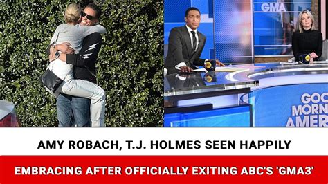 Amy Robach T J Holmes Seen Happily Embracing After Officially Exiting
