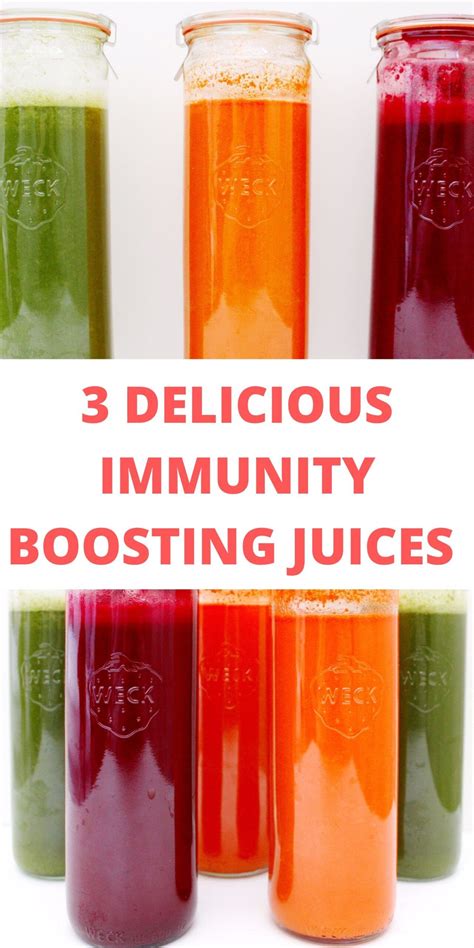3 Healthy Immune Boosting Juices Recipe Healthy Juice Recipes Immune Boosting Foods