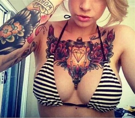 Female Chest Tattoo Hot Tattoos Life Tattoos Body Art Tattoos
