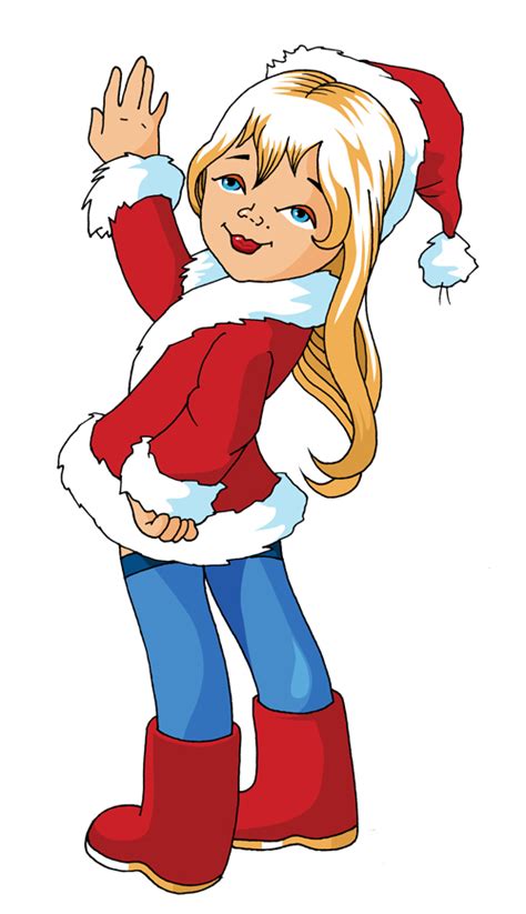 2016 Christmas Girl Vector Free Download