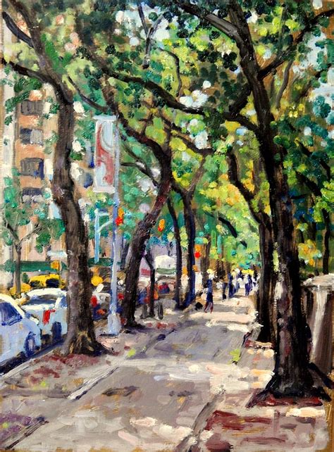 Along Fifth Avenuenew York Cityscape Painting Painting By Thor