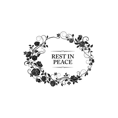 Floral Frame Card Vector Png Images Funeral Frame And Obituary Card