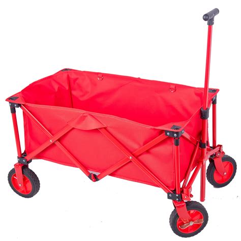 Liveditor Collapsible Utility Red Wagon Cart