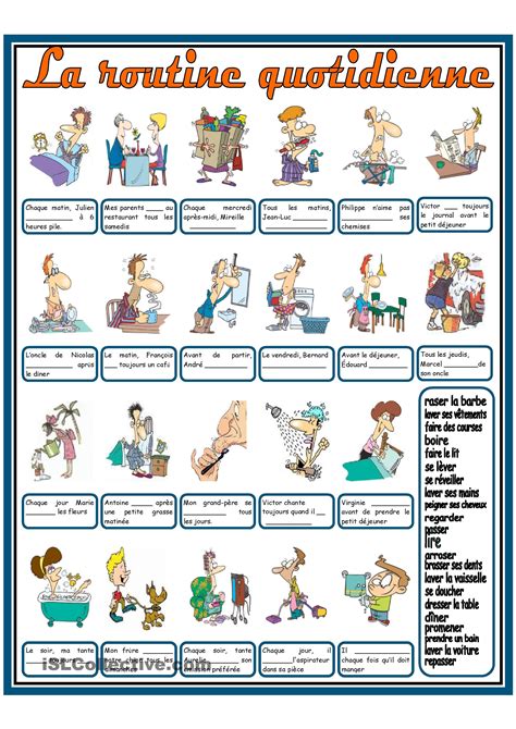 La Routine Quotidienne Solution French Flashcards Learn French