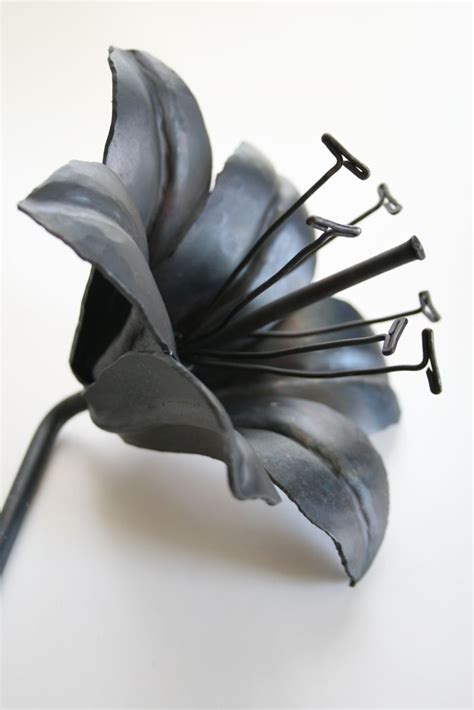 Buy Hand Made Forged Iron Tiger Lily Handmade Metal Steel Flower 6th