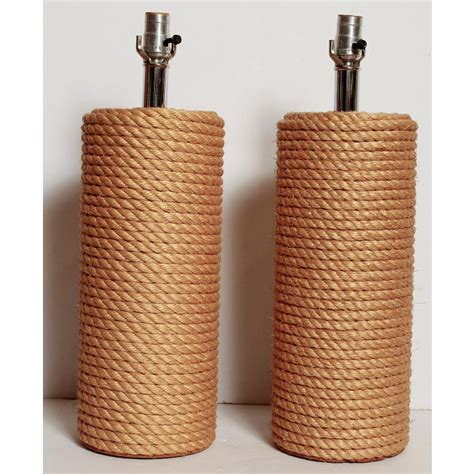 Natural Jute Rope Wrapped Table Lamps A Pair Chairish