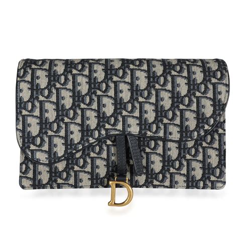 Dior Blue Oblique Jacquard Saddle Pouch Barnebys