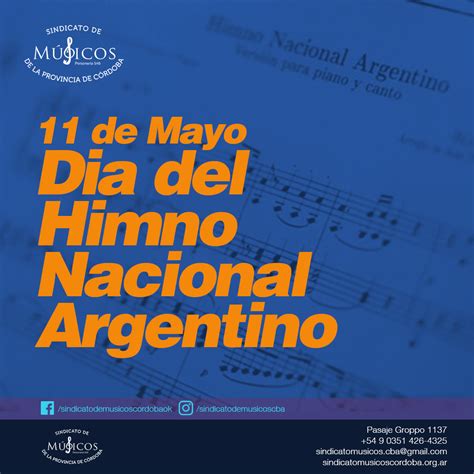 11 De Mayo Día Del Himno Nacional Sindicato De Músicos