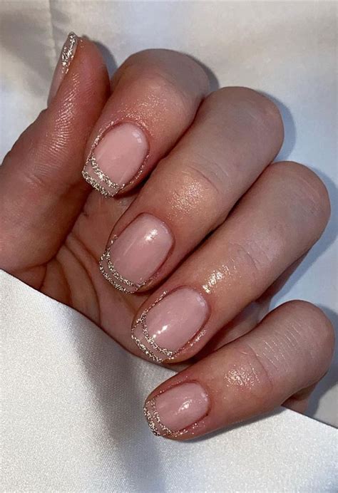 40 Modern French Style Nails To Be Wearing In 2022 Glittery Outlined