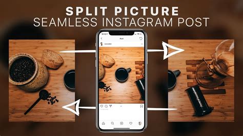 how to split pictures for instagram seamless multi post tutorial youtube instagram