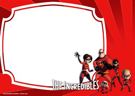 Free Printable Incredibles Invitations
