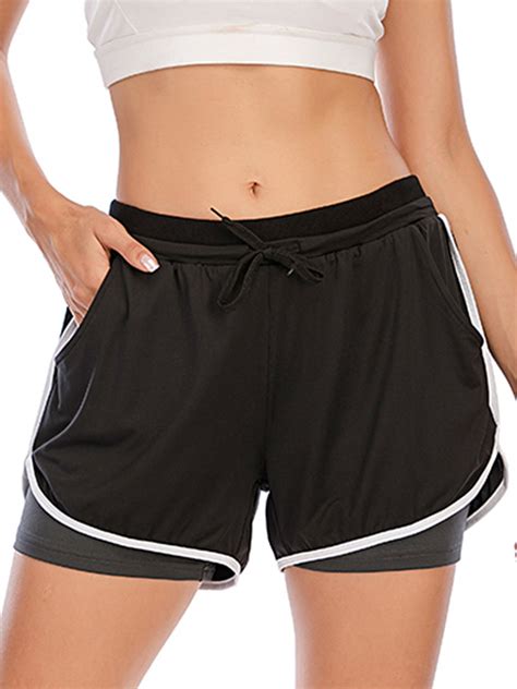 Lelinta Womens Running Yoga Shorts Quick Dry Activewear Workout